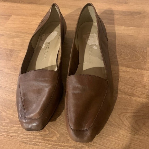 Enzo Angiolini real Italian leather loafers size 8 1/2 buttery soft outside - Picture 1 of 7